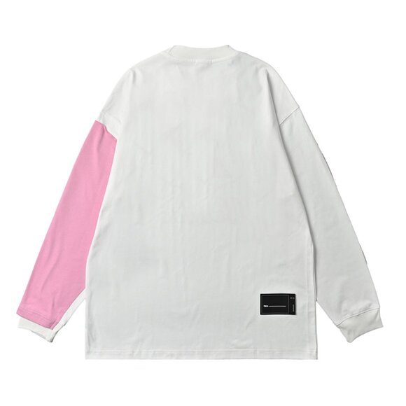 We11done Letter Logo Printed Patchwork Long Sleeves - Picture 2 of 7